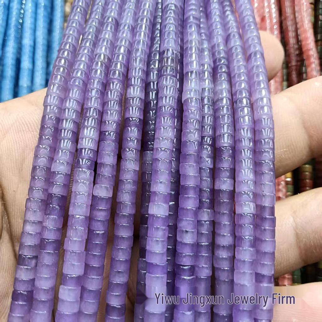 2x4mm Natural Agate Stone Separator Beads for DIY Jewelry Making - Loose Semi-Finished Accessories In Stock