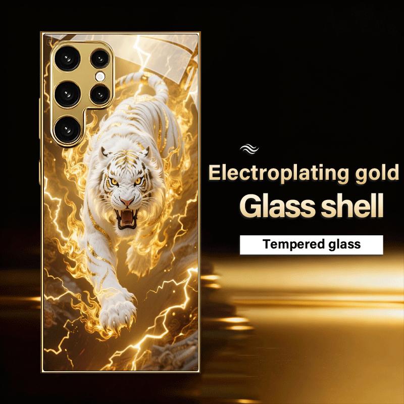 Hochwertige Handyhülle aus galvanisiertem Glas und TPU für Samsung Galaxy S26, S25, S24, S23, S22, S21 FE, Ultra und Plus – stoßfest