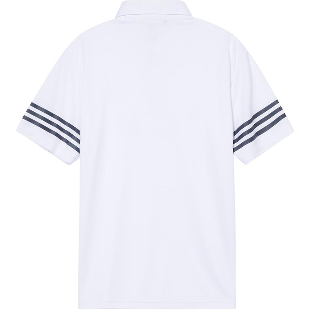 Adidas Striped Fashion Quick-Dry Polo Shirt Men Tops White IU4359