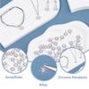 40Pcs Alloy Cubic Zirconia Pendants Snowflake Platinum 17x12x3.5mm Hole: 1.5mm