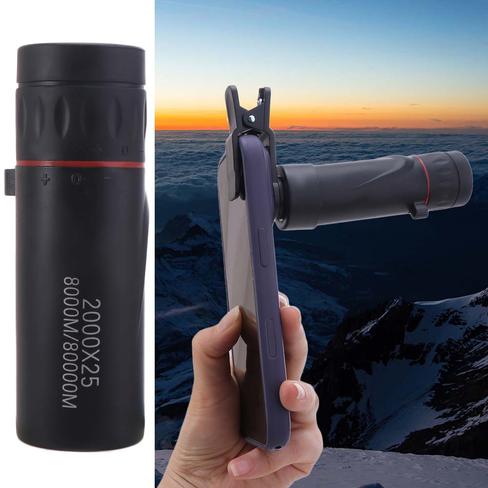 2000X25 Magnification Portable Phone Telescope Mobile Phone Telescope Outdoor Camping