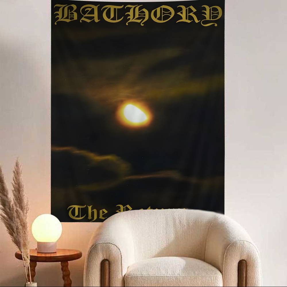 Bathory Quorthon Retro Heavy Metal Music Band Singer Printed Large Wall Tapestry Wall Hanging Decoration Household Decor Blanket