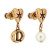 Dior Metal, Artificial Pearl, Crystal Earrings Women's Gold E3330WOMCY