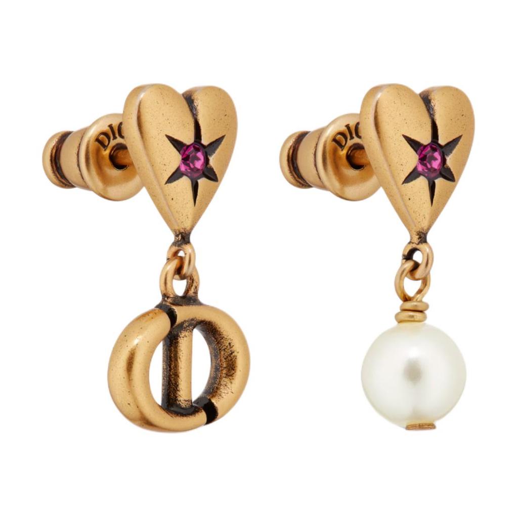 Dior Metal, Artificial Pearl, Crystal Earrings Women's Gold E3330WOMCY