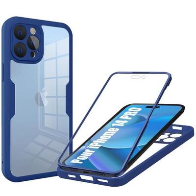 Protective Case - PROSHOP - for iPhone 14 Pro - Hard PC Transparent - 360° Protection - Unisex