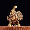 Brass Goat Dwarf Warrior Figurine Miniature Desktop Ornaments Retro Metal Models Statue Home Decoration
