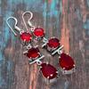 Mozambique Garnet Gemstone 925 Sterling Silver Handmade Wedding Jewelry Earring