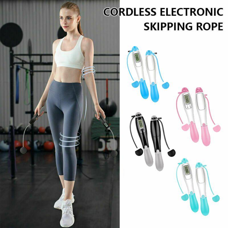 Wireless Cordless Digital Skipping Jump Rope Fitness With Calorie Aus Counter