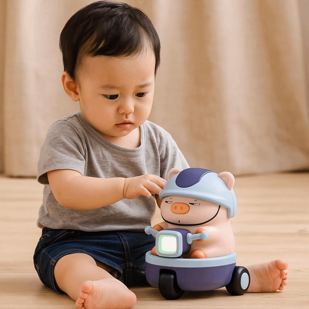 Sound And Light Animal Piggy Electric Car Toy Plastic Children Fun Motorcycle  Birthday Gift