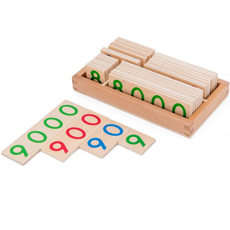 Montessori 1-9000 Number Cards - Home Edition for Kindergarten Mathematics