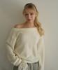 5OML Monggle Off-Shoulder Knit (Ivory)