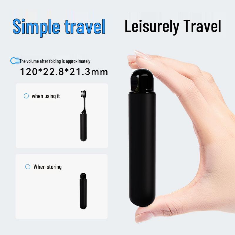Travel Gear: Compact Folding Toothbrush - Portable and Convenient for Trips, Individually Packaged for Easy Storage
