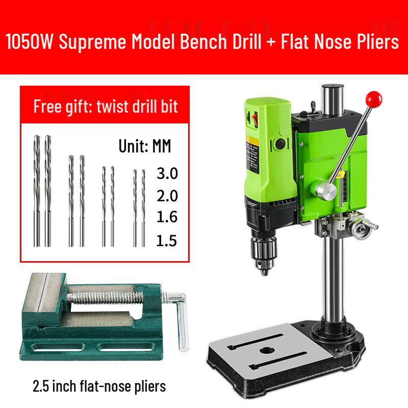 220V Industrial-Grade High-Precision Mini Drill Press for Multifunctional Household Use