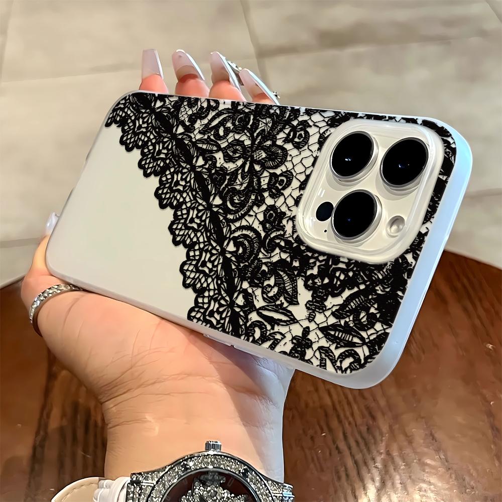 

Half Lace Phone Case For IPhone 17 17 Air 16 15 Plus 15 14 13 12 11 Pro Max Anti-Drop Cover Fundas Pattern Design iphone 11 Pro