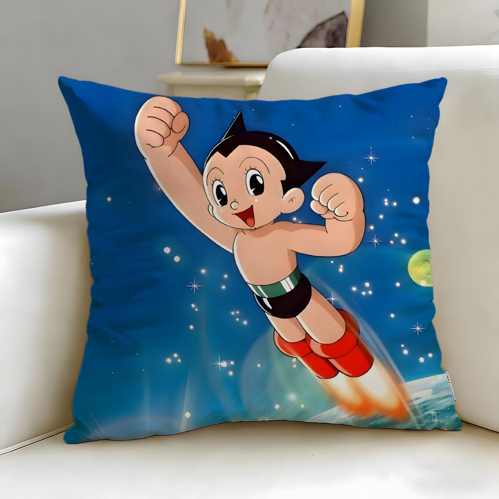 classic anime Astro Boy Cushion Cover Soft  EasyWash Pillow Case  Versatile for Couch Bed Travel and Office 30X30cm