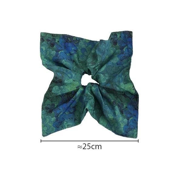 French Style Stain Scrunchies Ponytail Holder Rubber Bands Pearl Square Hair Rope Ties Elastic Hair Bands Women Hair Accessories