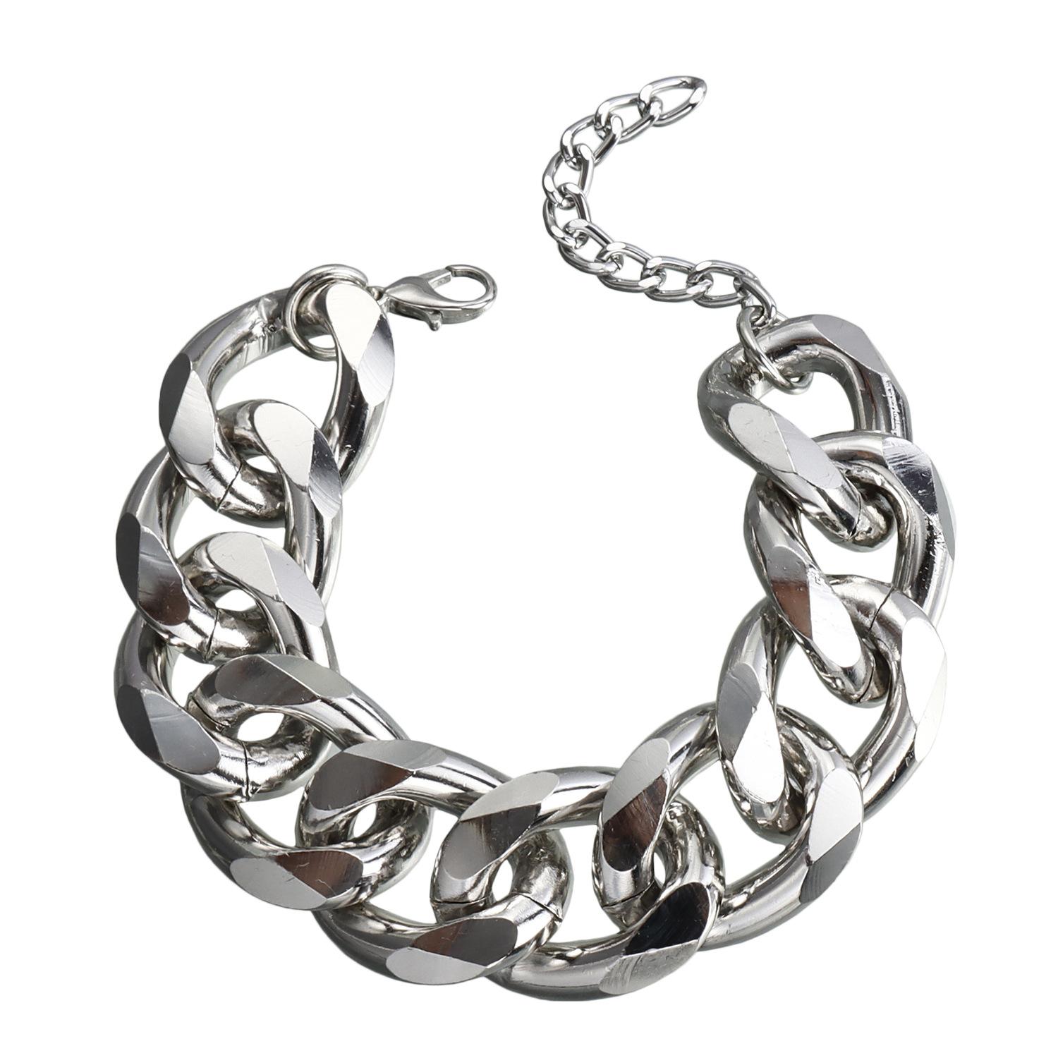 

Украшения, Персонализированное однослойное ожерелье из грубой алюминиевой цепочки, Модное геометрическое металлическое ожерелье-чокер с пряжкой