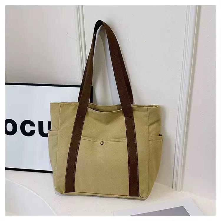 Versatile Canvas Tote Bag for Work, Outings, and Student Style – Large Capacity & Artistic Design