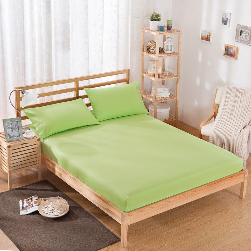 Deep Pocket Single Solid Colored Fitted Sheet Design Fits a Variety of