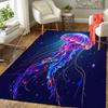 1pc Beautiful Jellyfish Design Area Rug - Soft, Anti-Slip, and Durable Gaming Room Decor for Bedroom