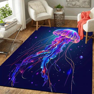 1 Stück Schönes Quallen-Design Teppich - Weich, Rutschfest und Langlebig Gaming-Zimmer Dekoration für Schlafzimmer