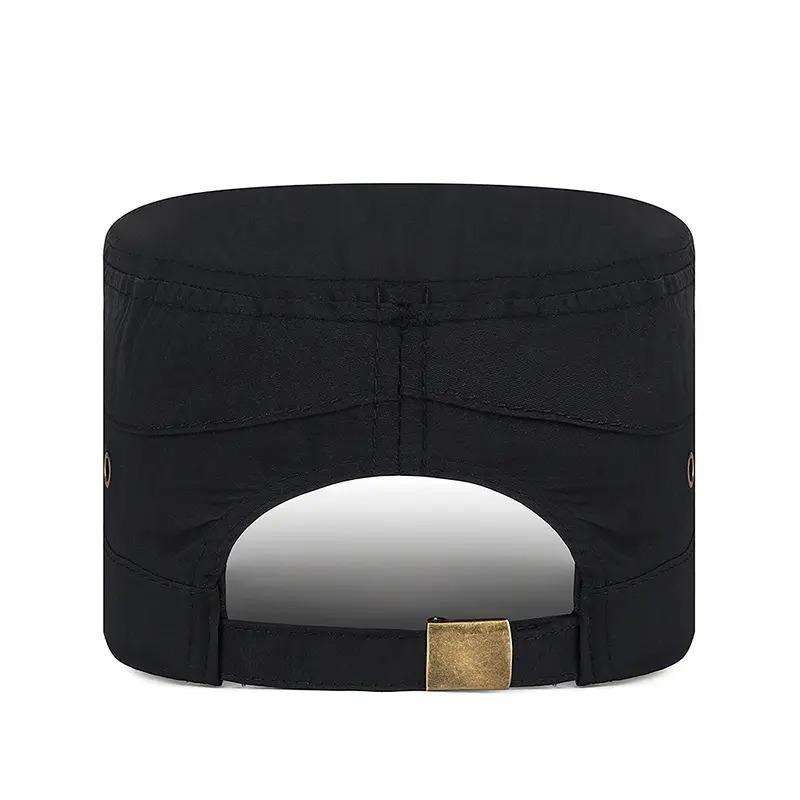 Summer men's flat top hat Outdoor quick-drying hat Breathable sunscreen visor hat Thin cap Mountaineering cool hat