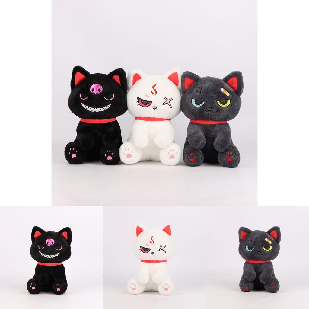 Halloween Pirate Cat Plush Toy Dark Style Pillow Surrounding Stuffed Animal
