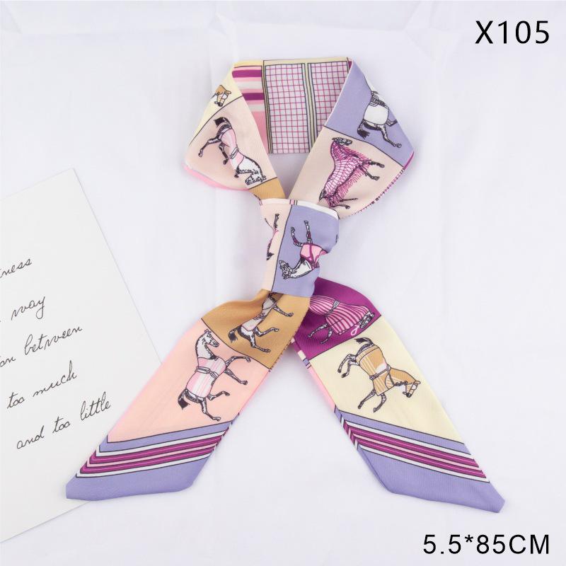 Versatile Vintage Silk Scarf: Hair Tie, Headband, Bag Accessory