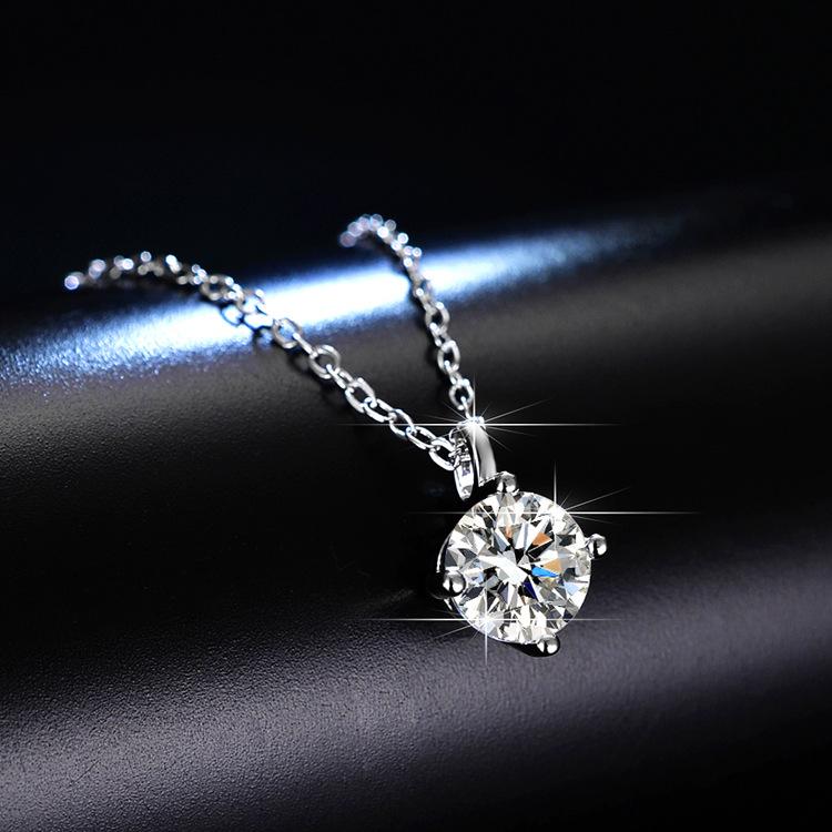 S925 Sterling Silver Premium Pendant Necklace Moissanite Stone 925 Silver Fashionable Jewelry Weddings Parties