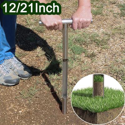 Bodenprobennehmer Sonde Tragbare Bodenprobenahmesonde Edelstahl Schnellinspektion 12 Zoll/21 Zoll Garten Rasenpflege Werkzeug