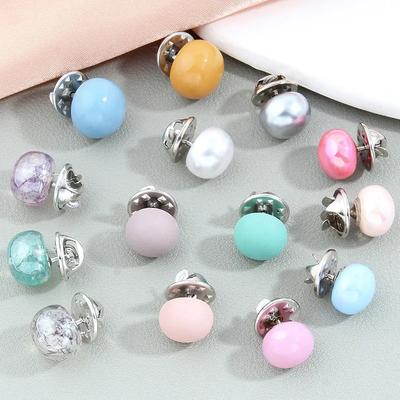 10Pcs Cover Up Button Pins Women Shirt Brooch Buttons Pins No Sew Button Pins Safety Pins For Diy Clothing Dress Aaccessories