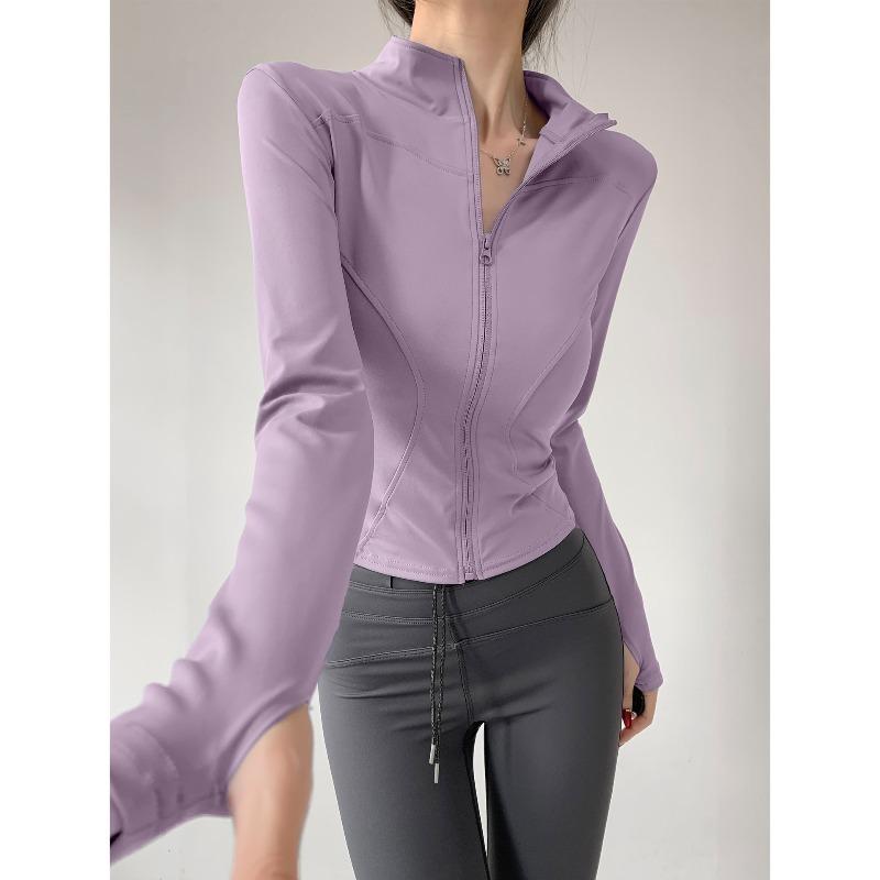 Sun Quick Drying Sports Coat Women's Tight Yoga Jacket Long Sleeve Zipper Jacket Running Fitness Women's Jacket