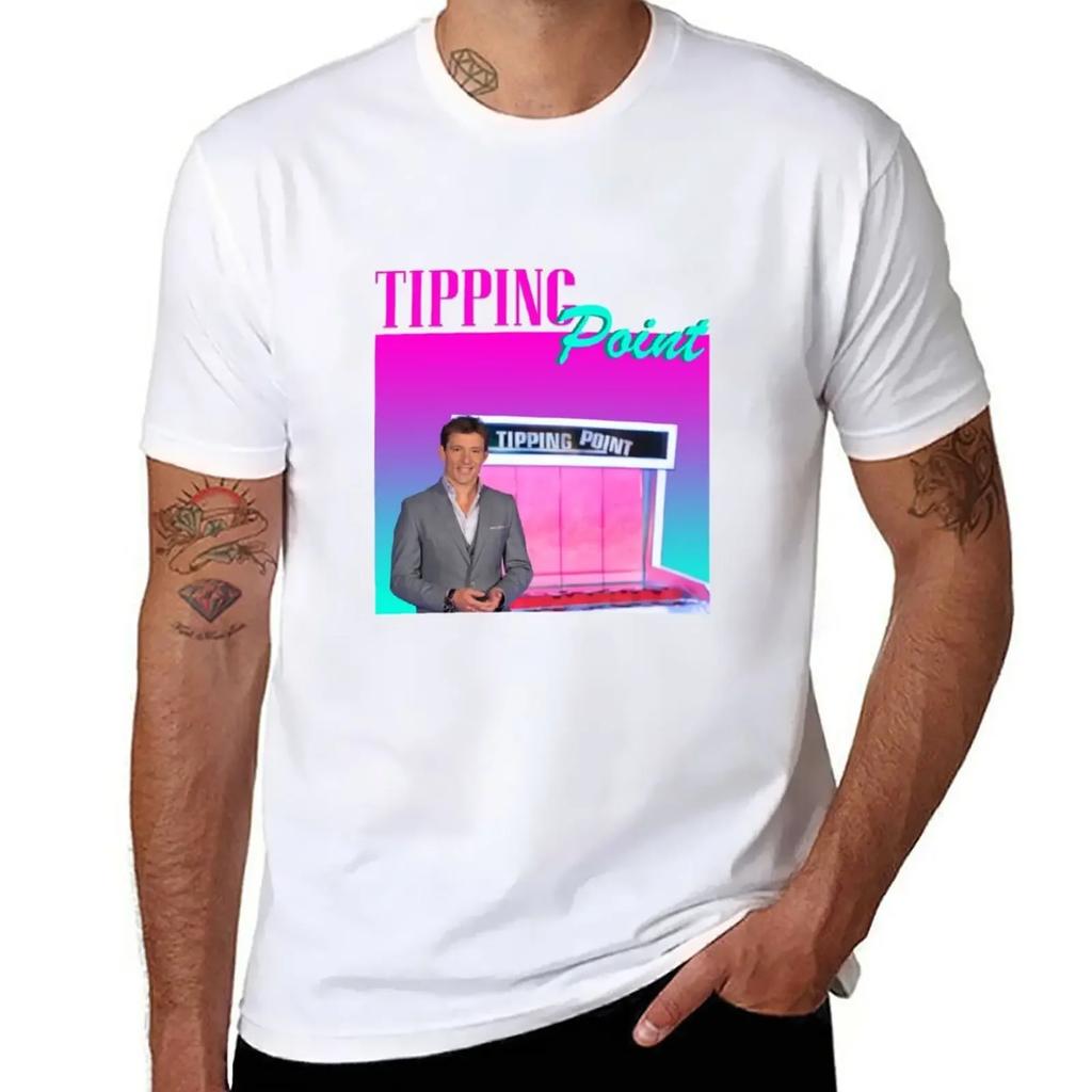 Tipping Point SS18 T-Shirt Anime Koreanische Mode Oversized Schwarze T-Shirts für Herren