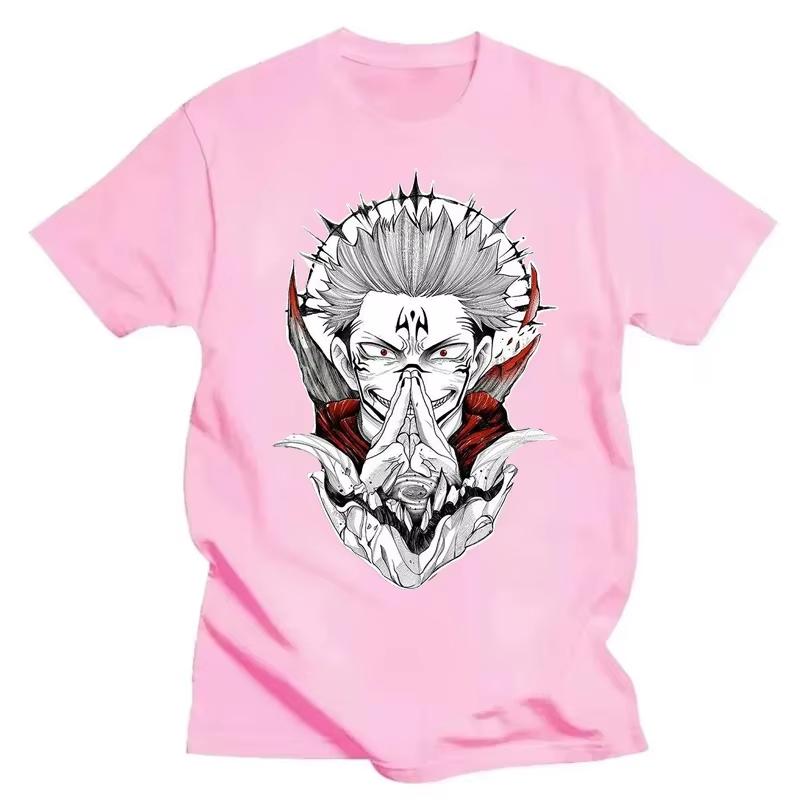 2026 Retro Jujutsu Kaisen Ryomen Sukuna Tshirts Men Short Sleeves Graphic T Shirt Novelty Anime Manga T-shirt Cotton Tee Tops Merch