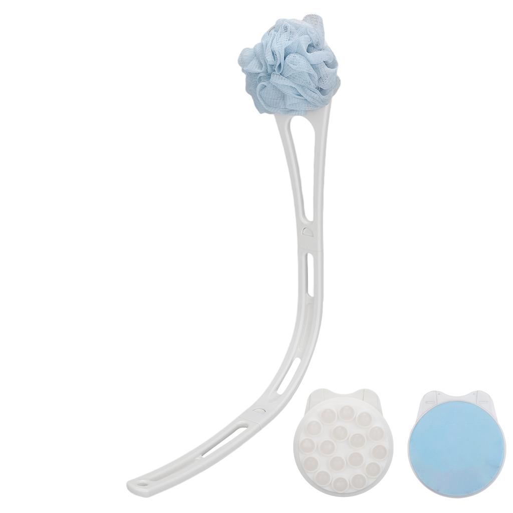 Multifunktionales Duschbürsten-Set Hautpeeling Bade-Rücken-Schwamm-Bürste mit langem Griff