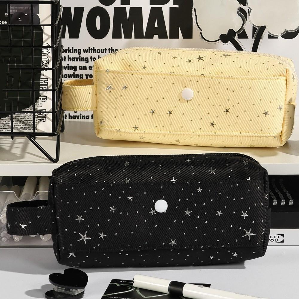 Pencil Pouch Star Dots Pencil Case Handheld Cloth Stationery Bag Korean Style Pen Bag  Office