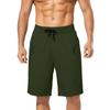 Mens Lightweight Quick Dry Shorts with Zipper Pockets Elastic Waistband Adjustable Drawstring Outdoor Athletic Shorts for Running Training Hiking