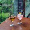 Kimura Japanese-Style Wine Glass Japanese Water Drop Shaped Cocktail Glass Short Stem Artistic Wine Glass