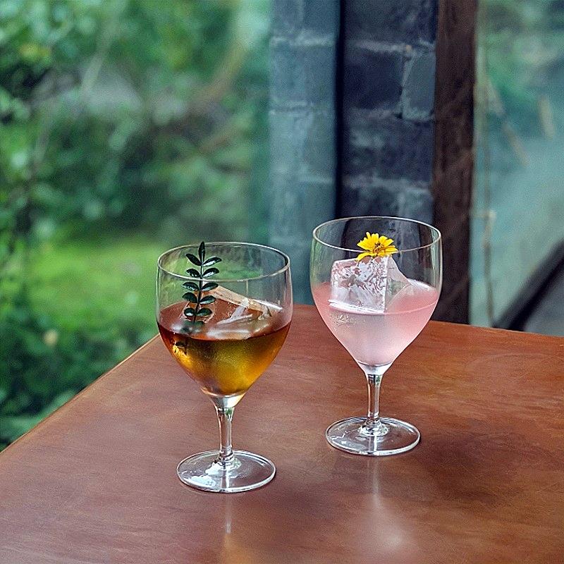 Kimura Japanese-Style Wine Glass Japanese Water Drop Shaped Cocktail Glass Short Stem Artistic Wine Glass