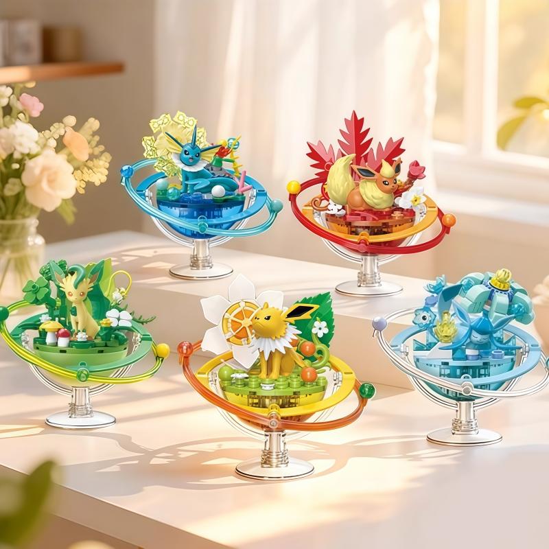 Keeppley Pokmon Cartoon Eevee Family Planet Series Puzzle Toy Splicing Model Desktop Ornament Collection Gift