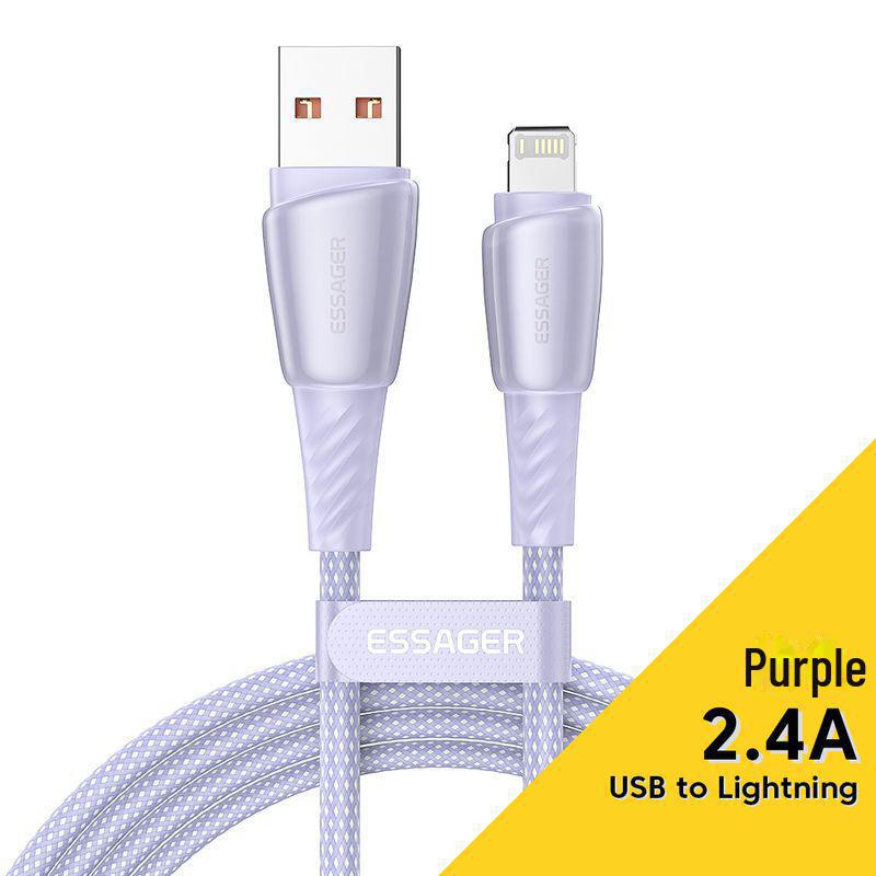 ESSAGER Rainbow Series Fast Charging Data Cable for Apple Devices