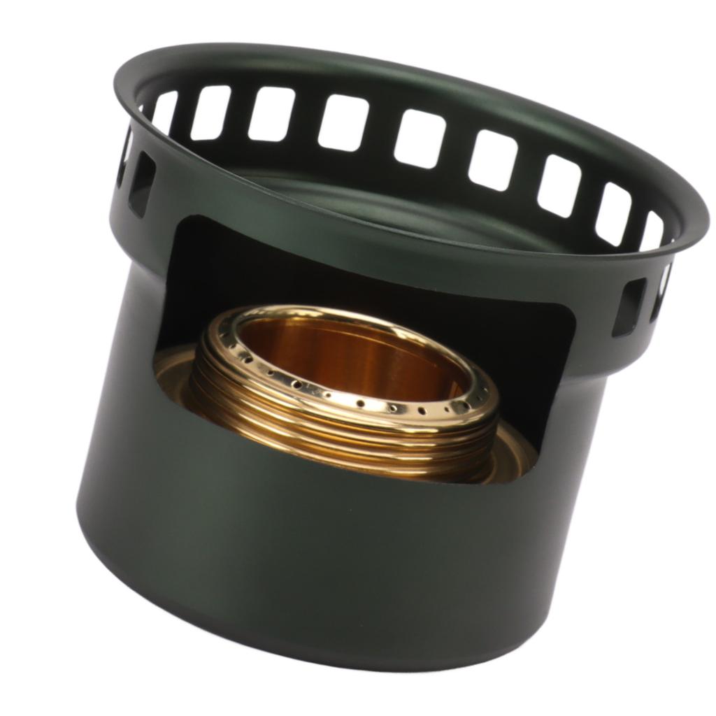 Spiritbrenner Kobber Vindtett Bærbar Aluminiumlegering Alkohol Ryggsekkbrenner for Camping