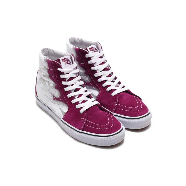 Vans Unisex Sk8 Hi Flame Sneakers Purple/White VN0A4U3CXEZ