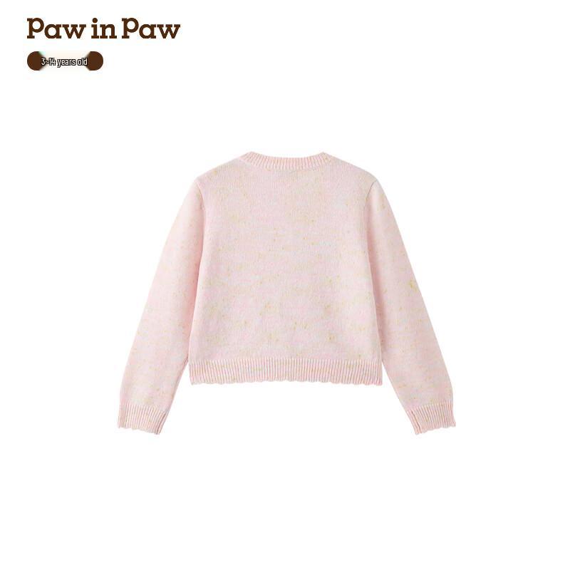 PawinPaw Girls  Cartoon Bear Knitted Cardigan 130