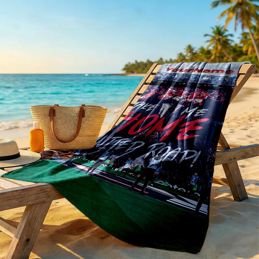 Manchester Personalized Name Beach Towel Super Soft & Absorbent Portable for SwimmingBeachCamping Travel Beach AccessoriesGym