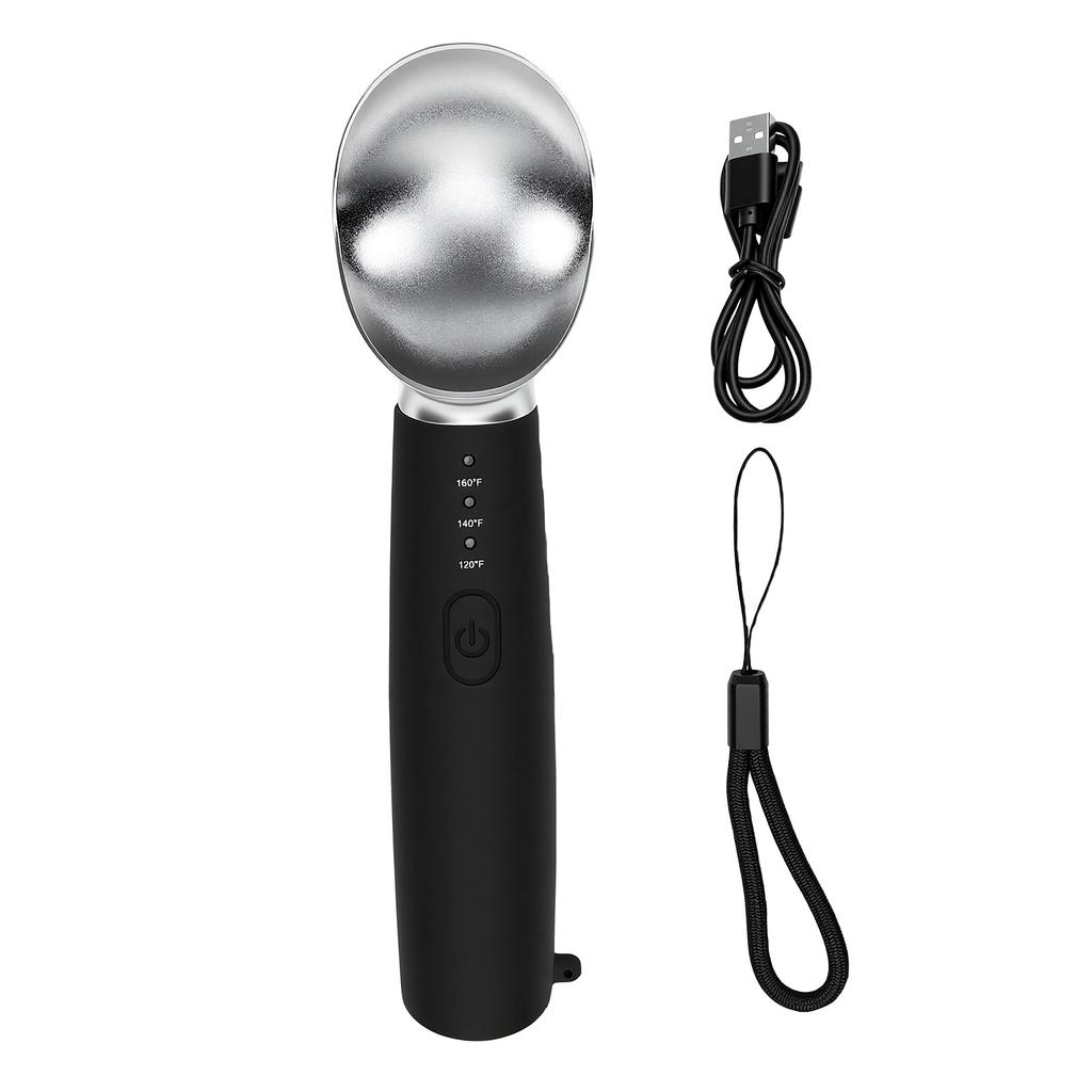 Electric Ice Cream Scoop Adjustable 3 Temperature Settings Heated Ice Cream Scooper for Sundae Gelato Cones
