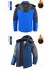 Cross-Border Outdoor Windproof Plus-Size Fleece-Lined Winter Windbreaker Jacket for Skiing and Fishing