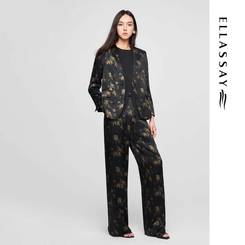 ELLASSAY Women's Acetate Bamboo Print Pants