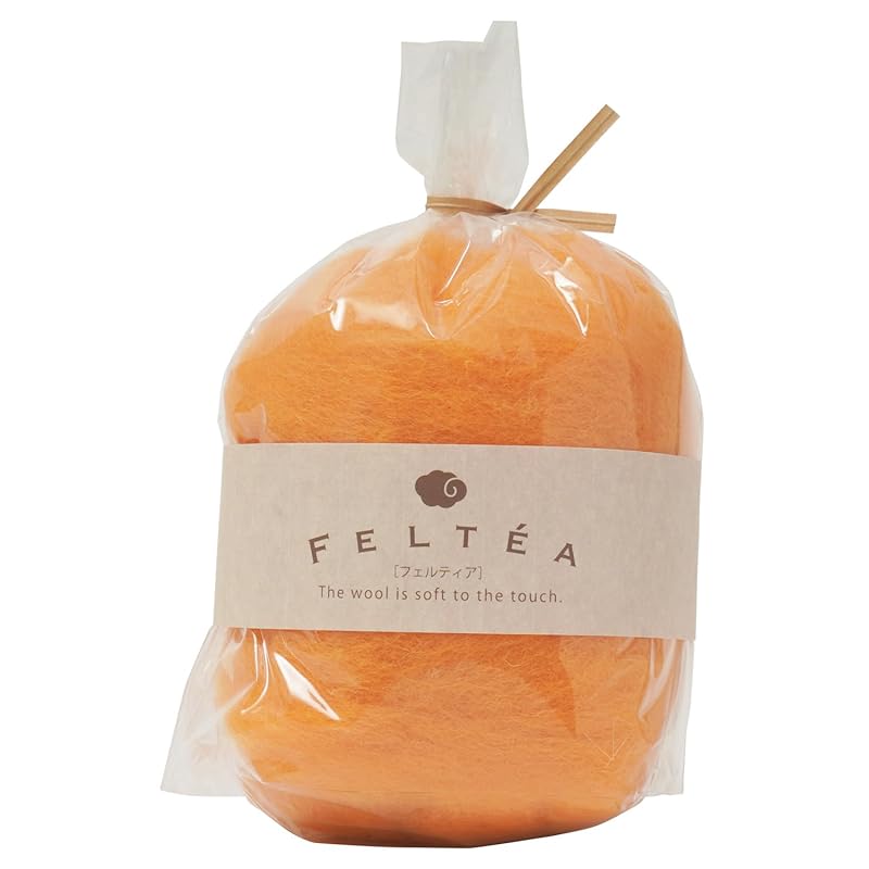 

raw wool Feltea wool felt 40g (8.Orange)