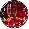 Clock Red Rose Wall Clock 10 Inch Battery Operated Clock Silent Non-Ticking Modern Clocks Decorative for Home Kitchen Living Room Bathroom Office